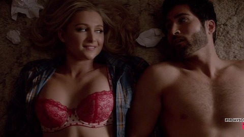 Katherine Bailess in Hit the Floor (2013-2018) Underwear Laying On Floor Open Shirt 783023