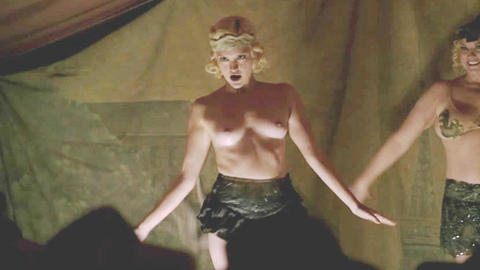 Carla Gallo Nude in Carnivàle. Breasts, black skirt, blonde. 658768