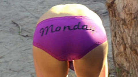 Carla Gallo in Bones (2005-2016) Underwear Bent Over Outdoors 688974