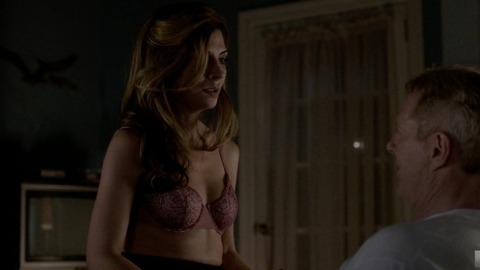 Callie Thorne in The Americans (2013-2018) Underwear Brunette Pink Bra 759255