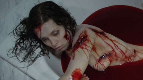 Sarah Lind in The Exorcism of Molly Hartley (2015) Breasts Bathtub Full Of Blood Black Hair 775503