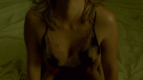 January Jones in Good Kill (2014) Sexy Underwear Black Bra Blonde 773001