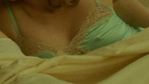 January Jones in Good Kill (2014) Sexy Underwear Blonde Blue Bra 773002