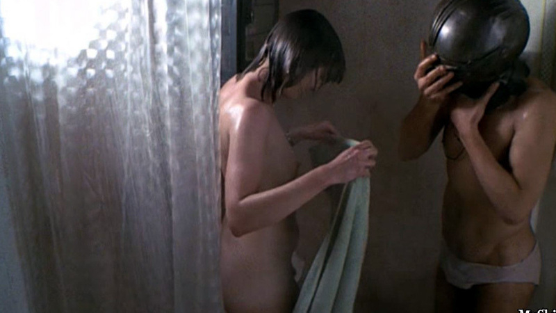 Vanessa Shaw Naked in Horror Hospital. Breasts, Bush, black hair, bush peeking out. 608053