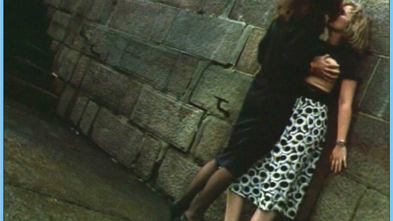 Sheila McLaughlin Naked as Justine. Breasts, Lesbian, blonde, leaning against wall. 584601