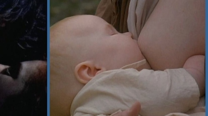 Mary from Exile Naked. Breasts, baby, breast feeding. 715985