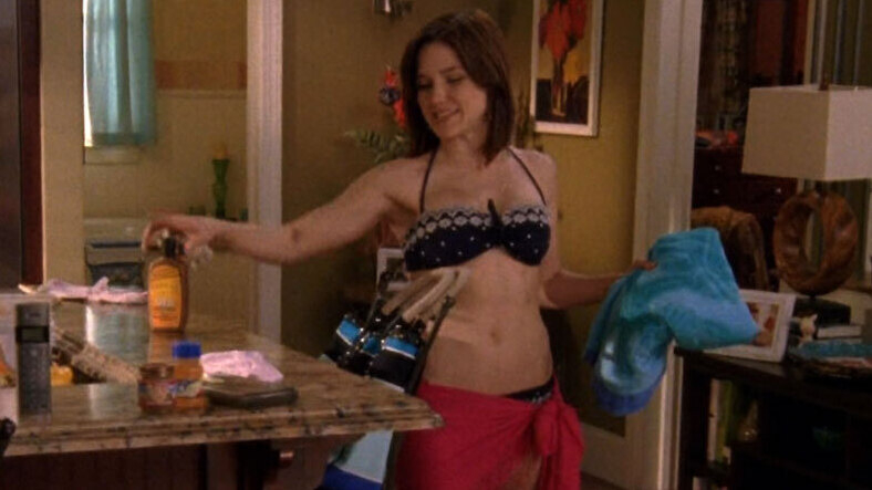 Hottest Sophia Bush Scene in One Tree Hill. Bikini, SFW, black bra. 661994