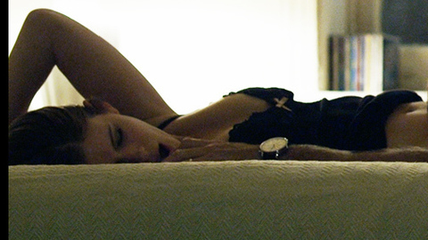Kate Mara in House of Cards (2013-2018) Sexy Black Camisole Eating Out 727119
