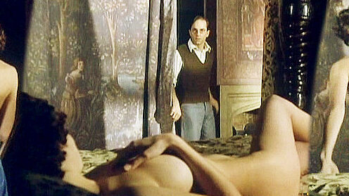 Abigail Cruttenden Naked in Love on a Branch Line. Breasts, Butt, back exposed, collage. 660097