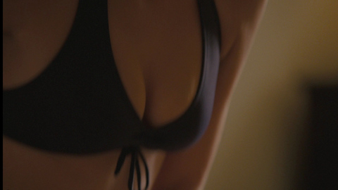 Emily Blunt in The Jane Austen Book Club (2007) Sexy Bikini Top Close Up Cleavage 678636