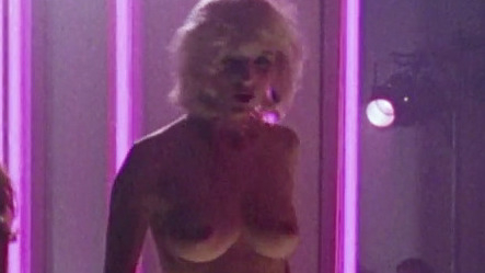 Peggy McIntaggart Naked in Beverly Hills Cop II. Breasts, Sexy, Thong, Strippers, black fishnets. 794335