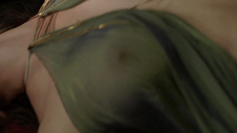 Eva Green in Camelot (2011) Sexy Nipples Through Shirt No Bra 693786