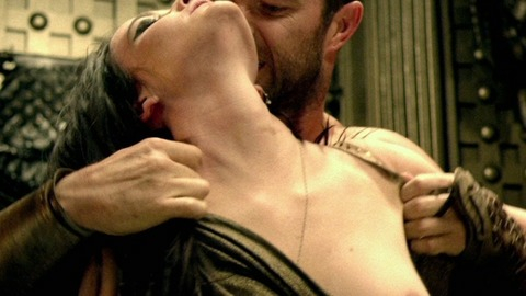 Nudes of Artemisia from 300: Rise of an Empire. Breasts, breast peeking out, dark hair. 744732