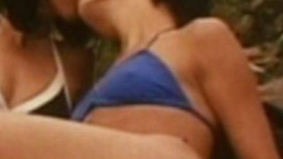Sexiest Scenes of Heather from Down and Out with the Dolls. Bikini, Lesbian, SFW, blue bikini top. 536225
