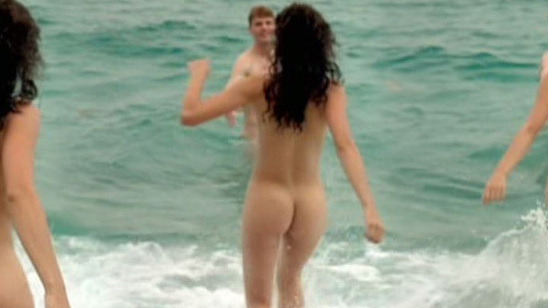 Verónica Sánchez Nude in South from Granada. Butt, brunette, collage. 560038