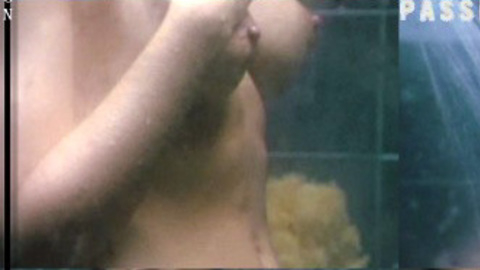 Angela Cornell Naked in Passion Cove. Breasts, Bush, black hair, collage. 716053