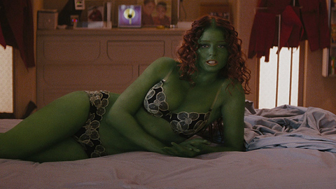 Rachel Nichols in Star Trek (2009) Underwear Alien Green Body Paint 677894