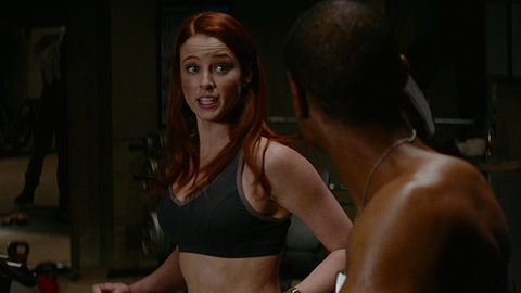 Rachel Nichols in G.I. Joe: The Rise of Cobra (2009) Sexy Black Sports Bra Redhead 678307