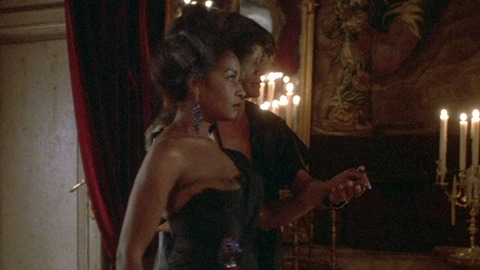 Marsha A. Hunt in Howling II: Your Sister Is a Werewolf (1985) Breasts Sexy Black Breast Out Of Dress 769737