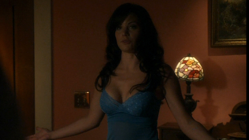Hottest Erica Durance Scene in Smallville. Sexy, SFW, arms spread. 683096