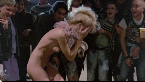 Gina Carrera Nude as Sandy Dawson. Breasts, Bush, blonde, crowd of people. 684308