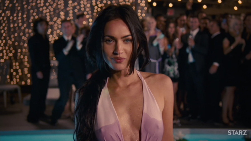 Sexiest Megan Fox Scene in How to Lose Friends & Alienate People. Sexy, no bra, open front dress. 666973