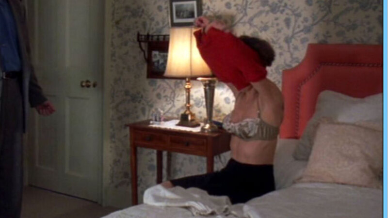 Sexiest Victoria Foyt Scene in Déjà Vu. Underwear, cleavage, gray bra. 610393