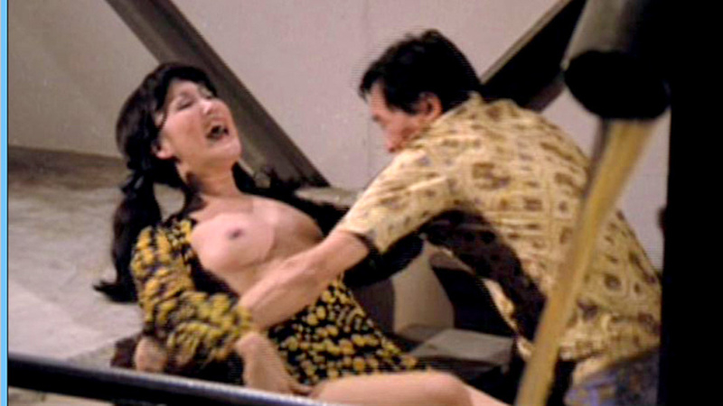 Chen Ping Naked in The Oily Maniac. Breasts, black and yellow dress, hard nipples. 592147