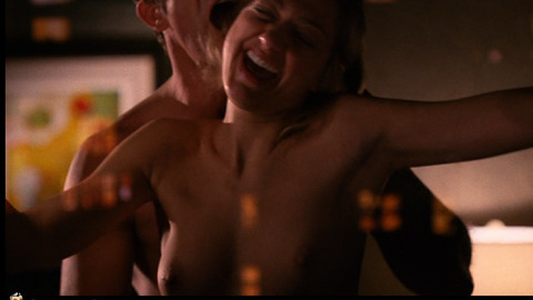 Mageina Tovah Naked in Hung. Breasts, against glass, brunette. 701101