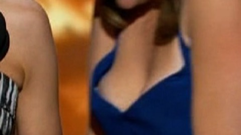 Tina Fey in The Emmy Awards (1949-2025) Breasts Accidental Skin Blue Dress 729227