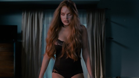 Scary Movie's Sexiest Scenes with Lindsay Lohan. Sexy, SFW, black lingerie. 728424