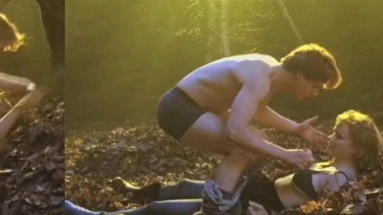 Sexiest Scenes of Denise Larsen from Eye Ball. Underwear, black bra, blonde. 613253