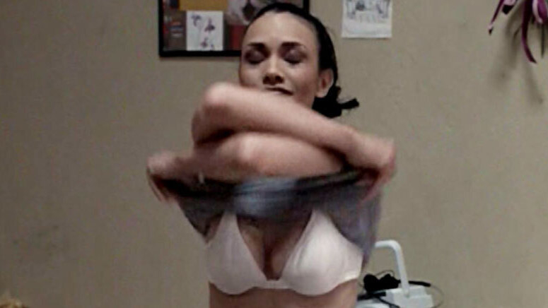 Hottest Lourdes Colon Scene in Time Served. Underwear, SFW, taking off shirt. 555284