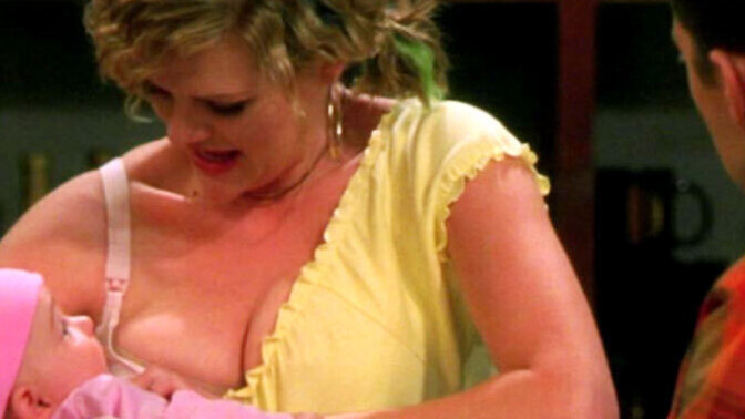 Two and a Half Men's Sexiest Scenes with Sara Rue. Sexy, SFW, breastfeeding. 659766
