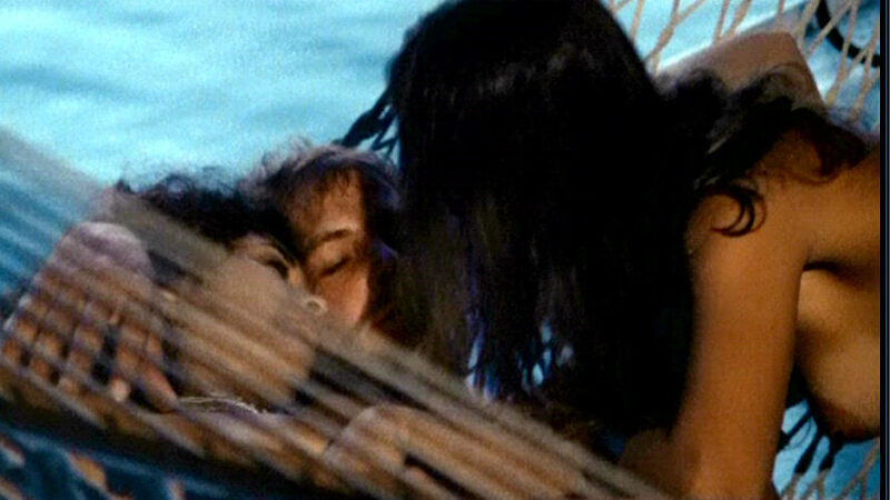 Cynthia from Tintorera Naked. Breasts, hammock, left breast. 534803