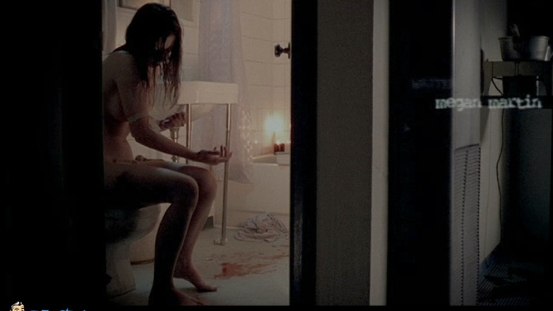 Sexiest Scenes of Brigitte from Ginger Snaps 2: Unleashed. Sexy, covering nipple with arm, sitting on toilet. 674981
