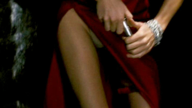 Hottest Maggie Q Scene in Mission: Impossible III. Underwear, SFW, red dress. 633488