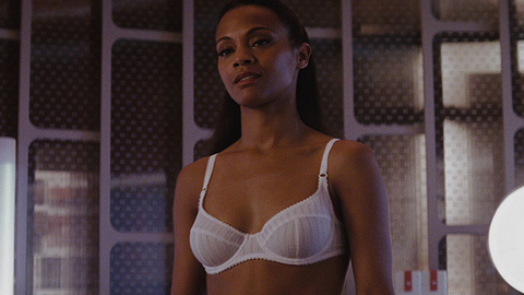 Zoe Saldana in Star Trek (2009) Underwear Black Sfw 677901