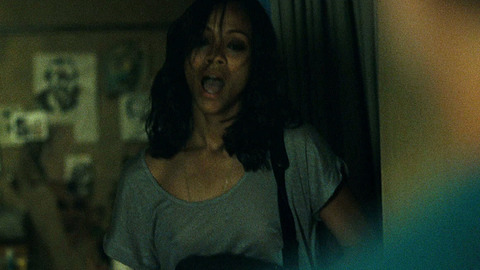 Zoe Saldana in Colombiana (2011) Sexy Brunette Nipples Through Shirt 705173