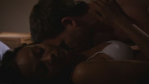 Zoe Saldana in Rosemary's Baby (2014) Sexy Underwear Bed Couple 746158