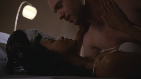 Zoe Saldana in Rosemary's Baby (2014) Sexy Underwear Bed Couple 746159