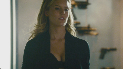 Maggie Grace in Faster (2010) Underwear Black Bra Blonde 693832