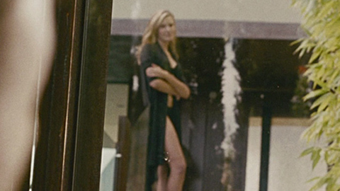 Maggie Grace in Faster (2010) Sexy Black Panties Black Robe 693830