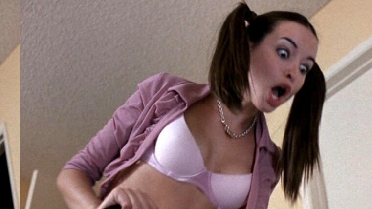 Sexiest Hope Riley Scene in Going Down. Underwear, beer bottle, brunette. 613921