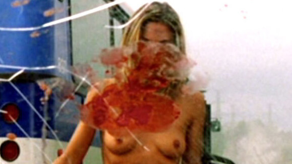 Nudes of Naked Woman from Dawn of the Dead. Breasts, belly button ring, collage. 610686
