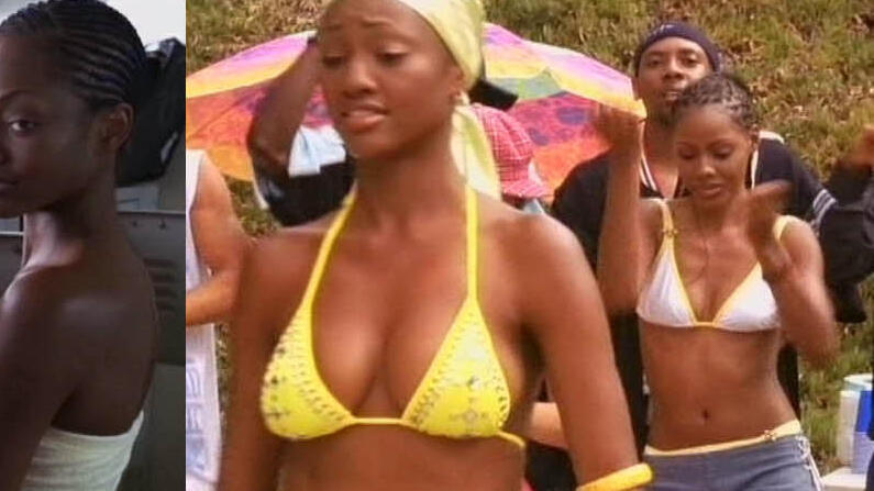 Hottest Nichole Galicia Scene in Love Don't Cost a Thing. Underwear, Black, black hair. 621572