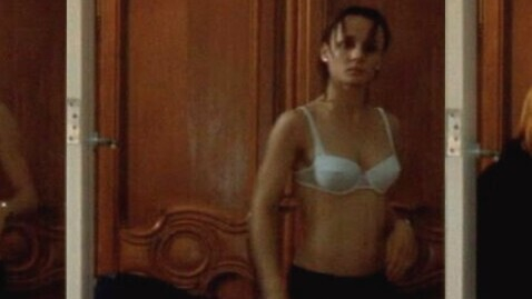 Sexiest Scenes of Det. Harriet Walker from White Collar Blue. Underwear, black bra, brunette. 660815