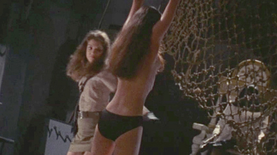 Sexiest Scenes of Bodine from The Big Doll House. Sexy, black panties, brunette. 699713