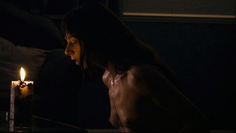 Kate Dickie Naked in Outcast. Breasts, black hair, candle. 752971