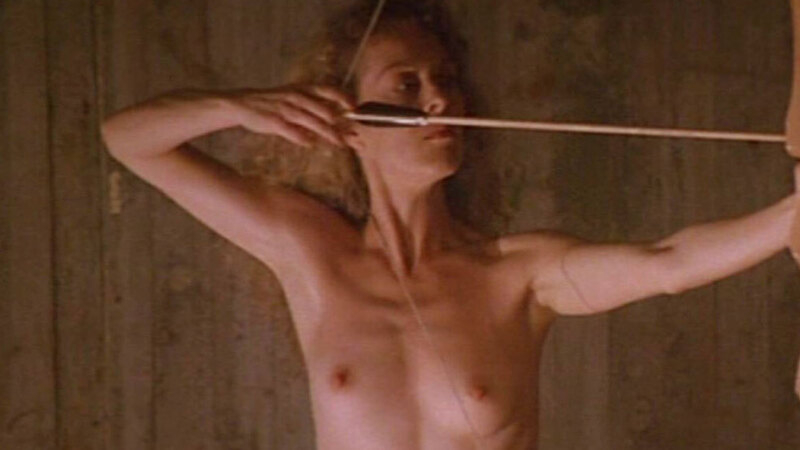 Evelyne Buyle Naked in L' affût. Breasts, blonde, bow and arrow. 626635